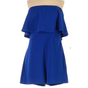 Crystal Sky Blue Strapless Romper